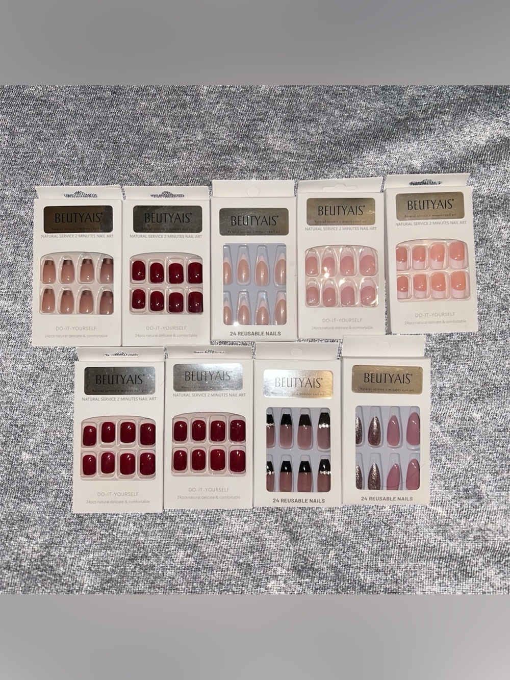 9 Sets of 24 Piece Nail Sets